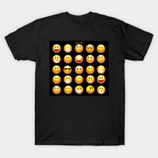 black emojis T-Shirt